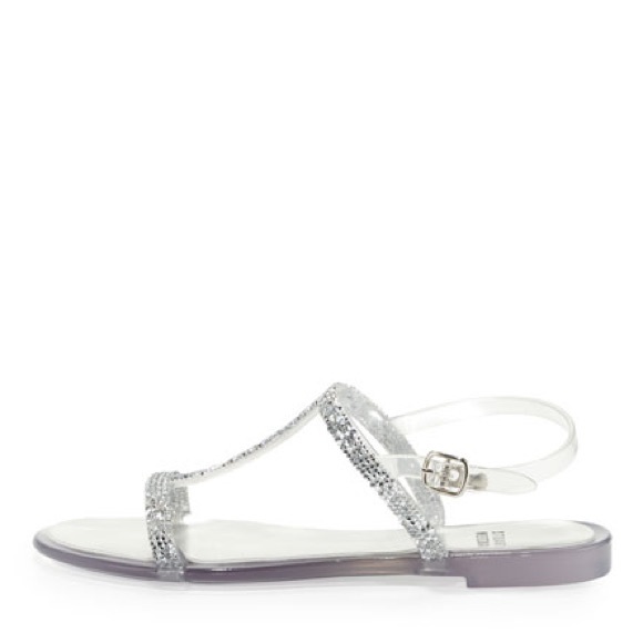 Stuart Weitzman Teezer Clear Jelly Sandal - Picture 2 of 3